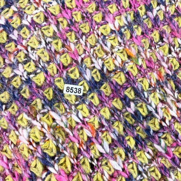 Moth Sweater Womens Medium Wool Mohair Chunky Knit Multicolor Rainbow cabin cozy - Picture 10 of 10